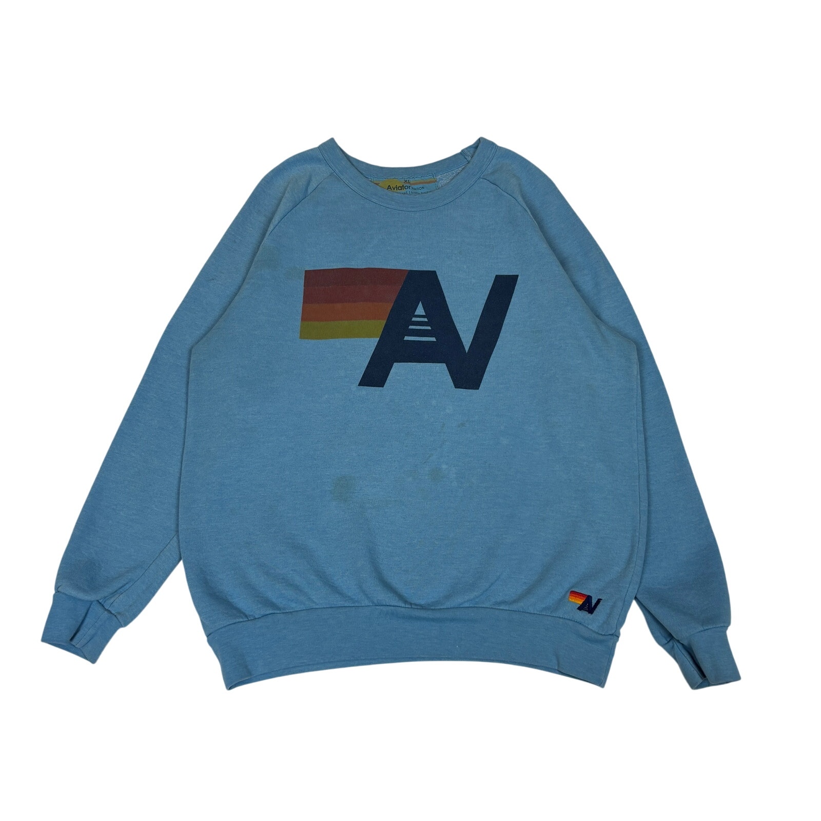 Aviator Nation Big Logo Pullover Sweatshirt Xl Retro Loungewear Read